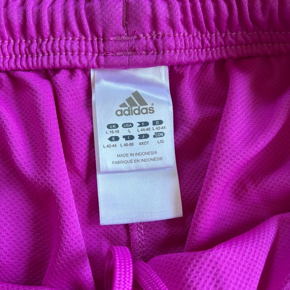 adidas Women's Athletic Shorts - Pink and White - Picture 5 of 8